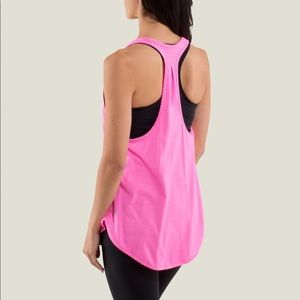Lululemon 105 F Singlet *Silver Racerback Pink